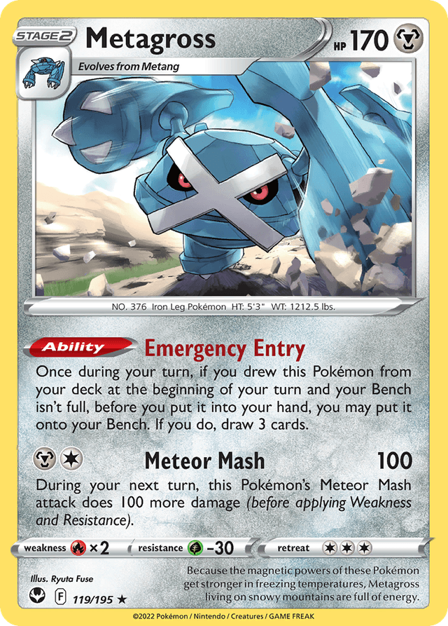 Carta Metagross 119/195 do set Silver Tempest — Pokémon TCG | Bynx