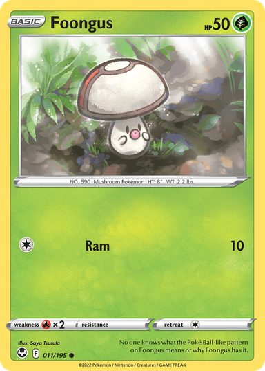 Carta Foongus 11/195 do set Silver Tempest — Pokémon TCG | Bynx