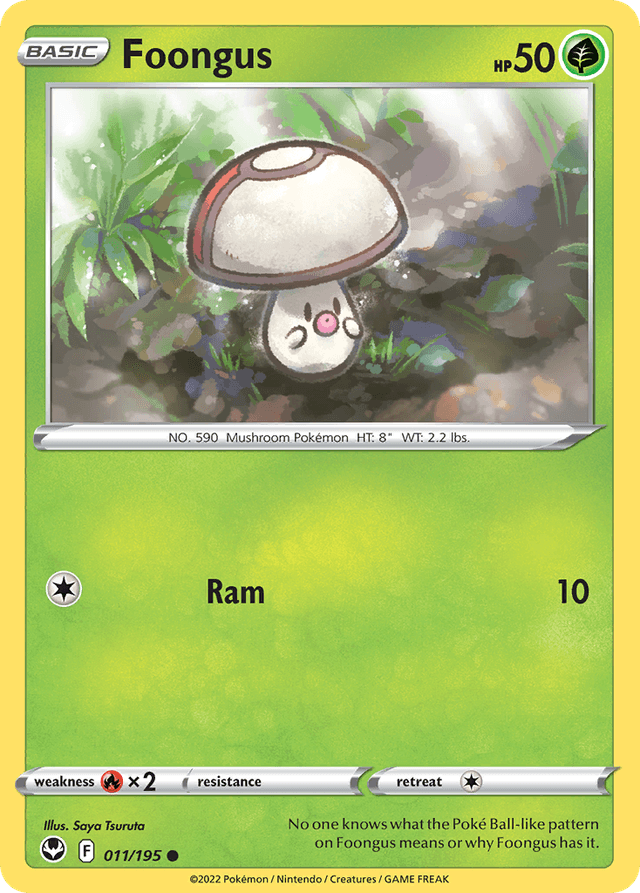 Carta Foongus 11/195 do set Silver Tempest — Pokémon TCG | Bynx