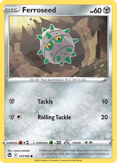 Carta Ferroseed 121/195 do set Silver Tempest — Pokémon TCG | Bynx