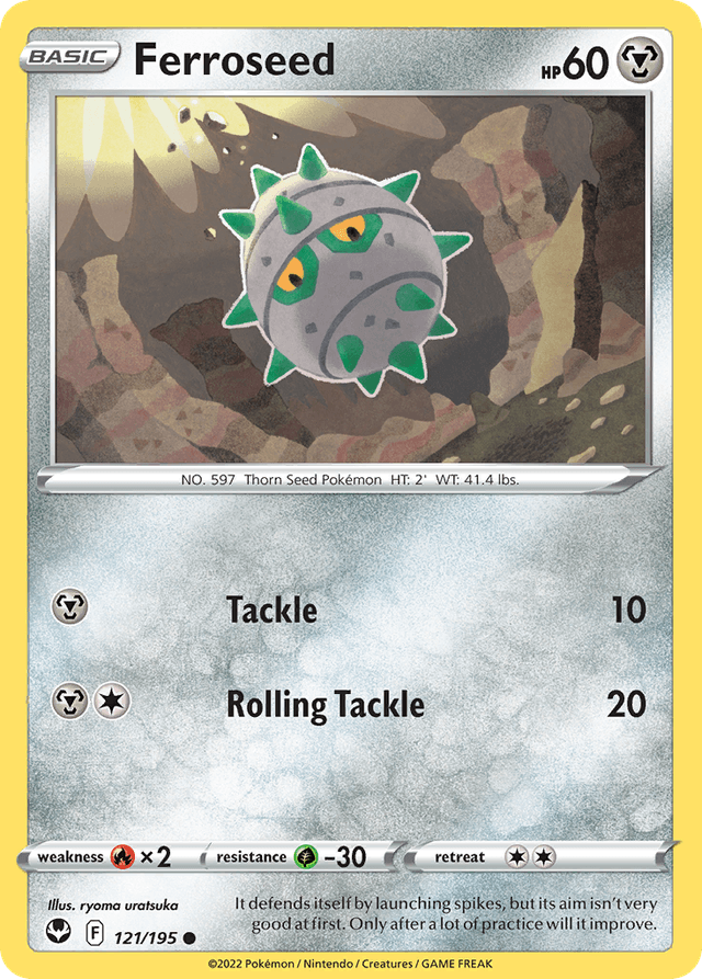 Carta Ferroseed 121/195 do set Silver Tempest — Pokémon TCG | Bynx