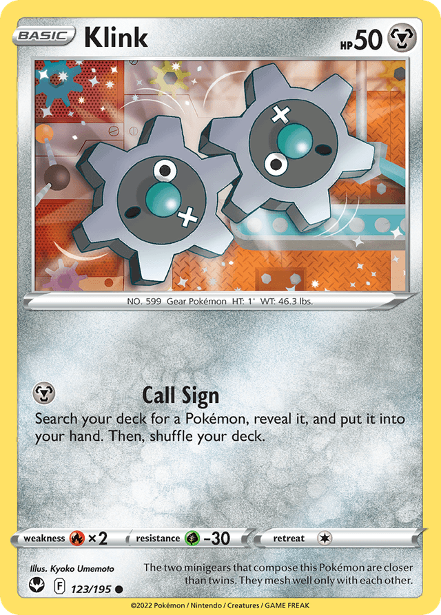 Carta Klink 123/195 do set Silver Tempest — Pokémon TCG | Bynx
