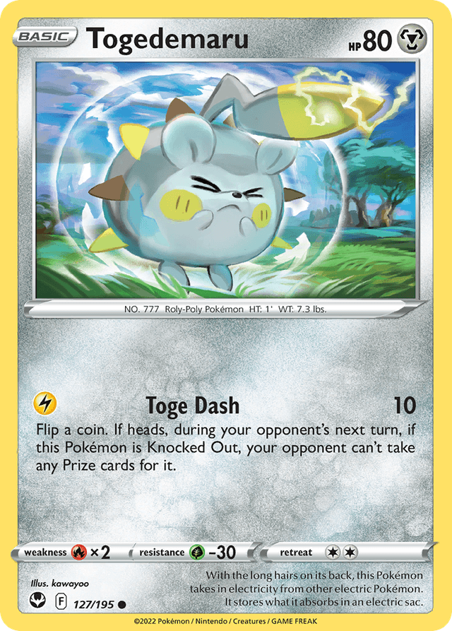 Carta Togedemaru 127/195 do set Silver Tempest — Pokémon TCG | Bynx