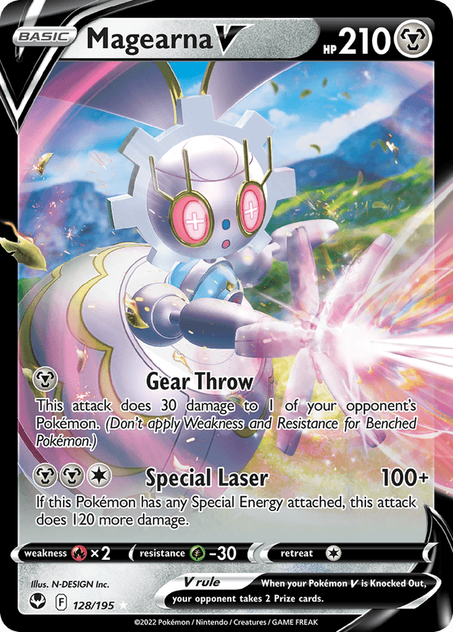 Carta Magearna V 128/195 do set Silver Tempest — Pokémon TCG | Bynx