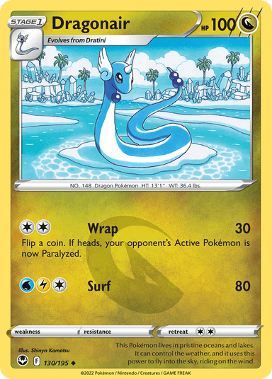 Carta Dragonair 130/195 do set Silver Tempest — Pokémon TCG | Bynx