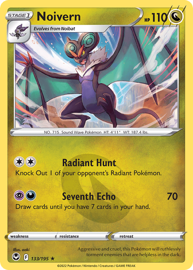 Carta Noivern 133/195 do set Silver Tempest — Pokémon TCG | Bynx