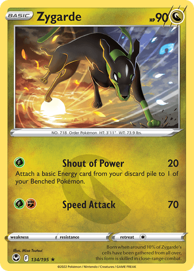 Carta Zygarde 134/195 do set Silver Tempest — Pokémon TCG | Bynx