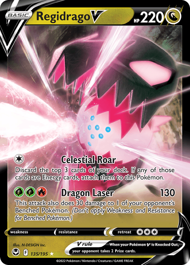Carta Regidrago V 135/195 do set Silver Tempest — Pokémon TCG | Bynx
