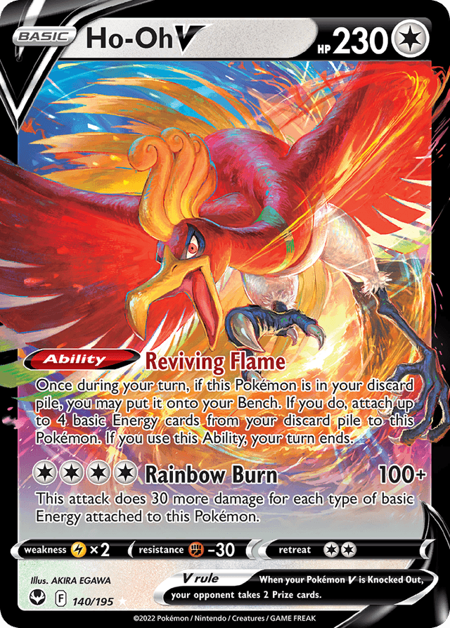Carta Ho-Oh V 140/195 do set Silver Tempest — Pokémon TCG | Bynx
