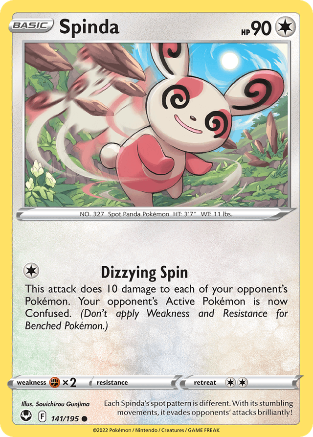 Carta Spinda 141/195 do set Silver Tempest — Pokémon TCG | Bynx