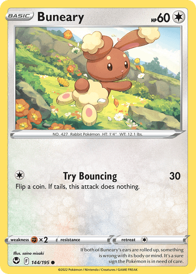 Carta Buneary 144/195 do set Silver Tempest — Pokémon TCG | Bynx