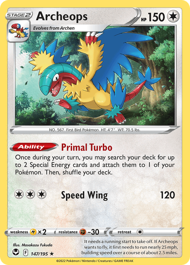 Carta Archeops 147/195 do set Silver Tempest — Pokémon TCG | Bynx