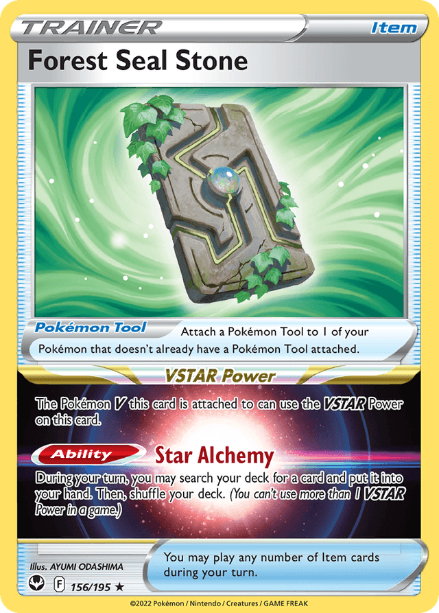 Carta Forest Seal Stone 156/195 do set Silver Tempest — Pokémon TCG | Bynx