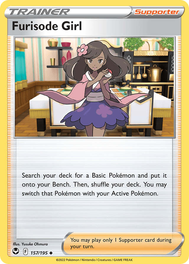 Carta Furisode Girl 157/195 do set Silver Tempest — Pokémon TCG | Bynx