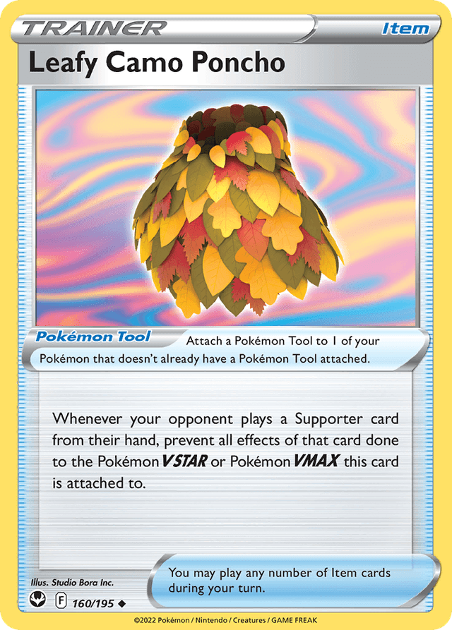 Carta Leafy Camo Poncho 160/195 do set Silver Tempest — Pokémon TCG | Bynx