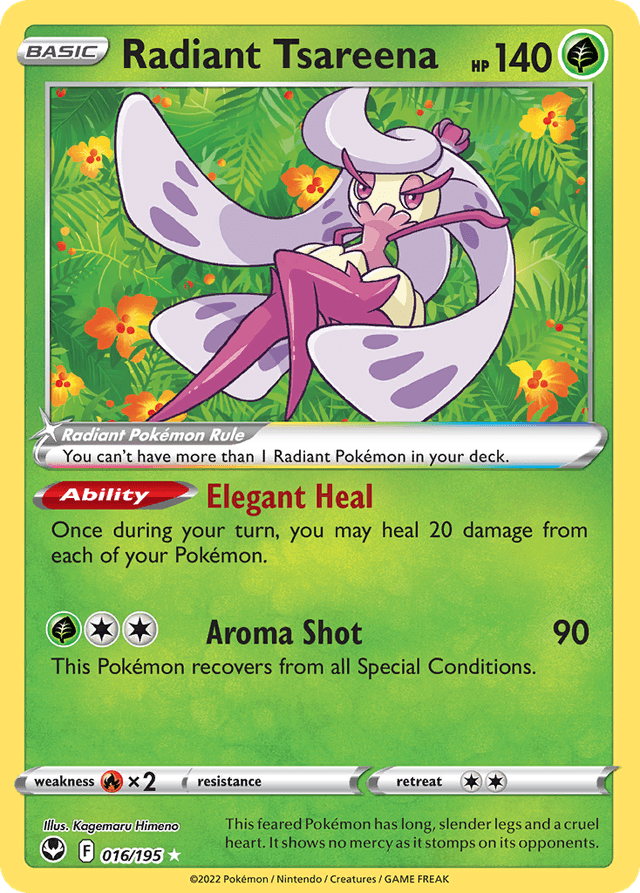 Carta Radiant Tsareena 16/195 do set Silver Tempest — Pokémon TCG | Bynx