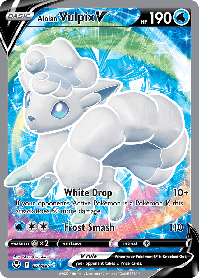 Carta Alolan Vulpix V 173/195 do set Silver Tempest — Pokémon TCG | Bynx