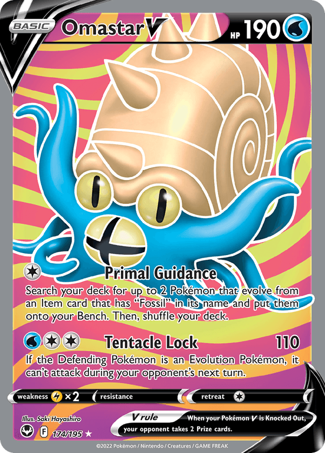 Carta Omastar V 174/195 do set Silver Tempest — Pokémon TCG | Bynx