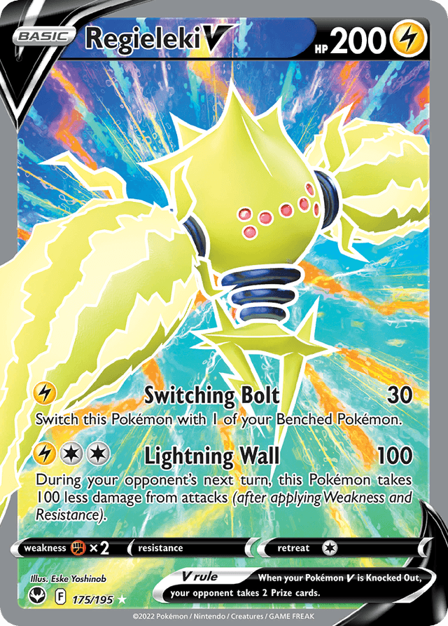 Carta Regieleki V 175/195 do set Silver Tempest — Pokémon TCG | Bynx