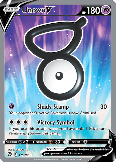 Carta Unown V 176/195 do set Silver Tempest — Pokémon TCG | Bynx