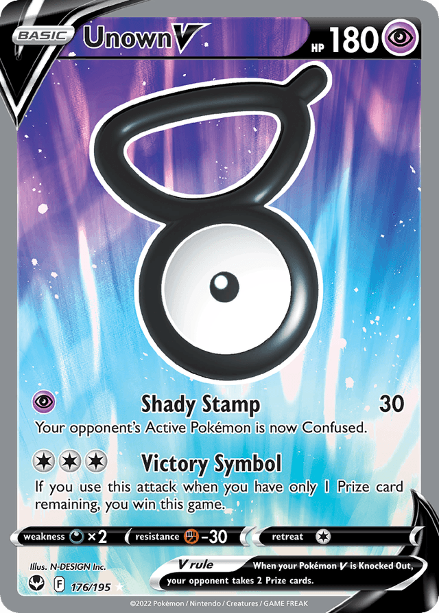 Carta Unown V 176/195 do set Silver Tempest — Pokémon TCG | Bynx