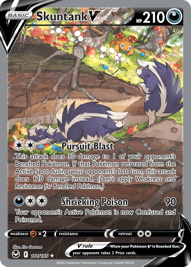 Carta Skuntank V 181/195 do set Silver Tempest — Pokémon TCG | Bynx