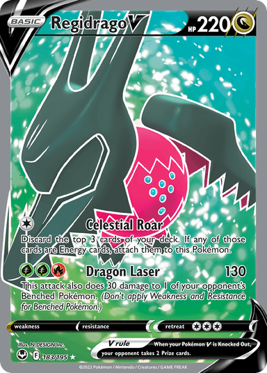 Carta Regidrago V 183/195 do set Silver Tempest — Pokémon TCG | Bynx