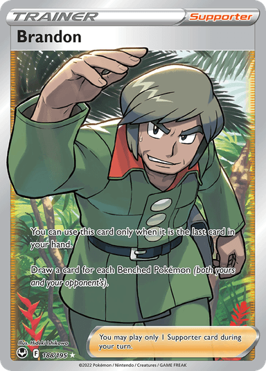 Carta Brandon 188/195 do set Silver Tempest — Pokémon TCG | Bynx