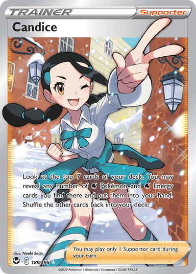 Carta Candice 189/195 do set Silver Tempest — Pokémon TCG | Bynx