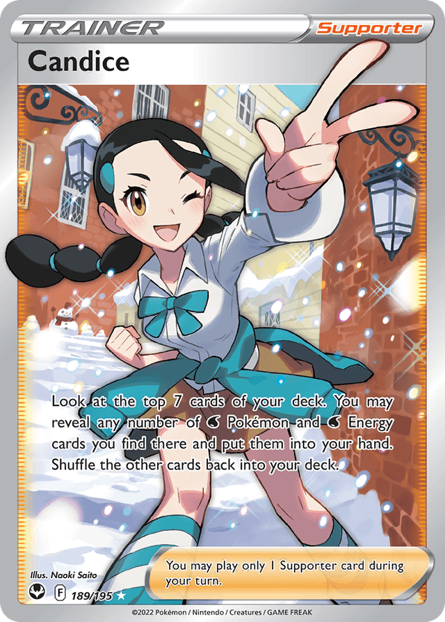 Carta Candice 189/195 do set Silver Tempest — Pokémon TCG | Bynx