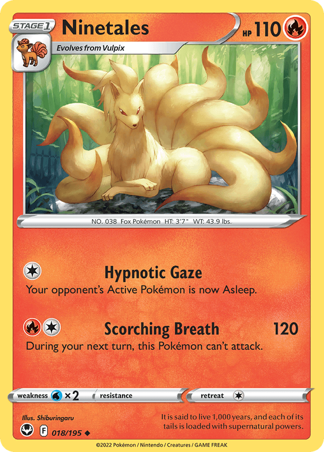 Carta Ninetales 18/195 do set Silver Tempest — Pokémon TCG | Bynx