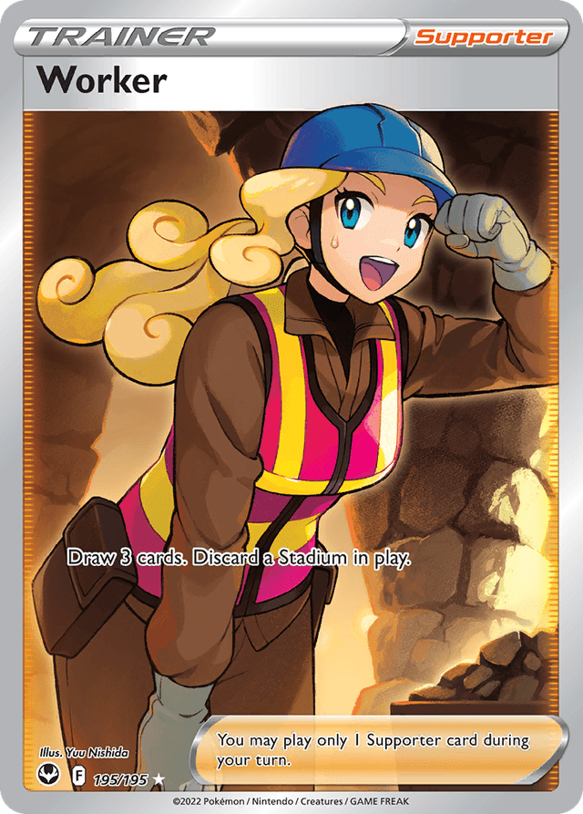 Carta Worker 195/195 do set Silver Tempest — Pokémon TCG | Bynx