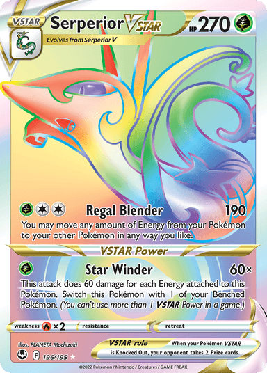 Carta Serperior VSTAR 196/195 do set Silver Tempest — Pokémon TCG | Bynx