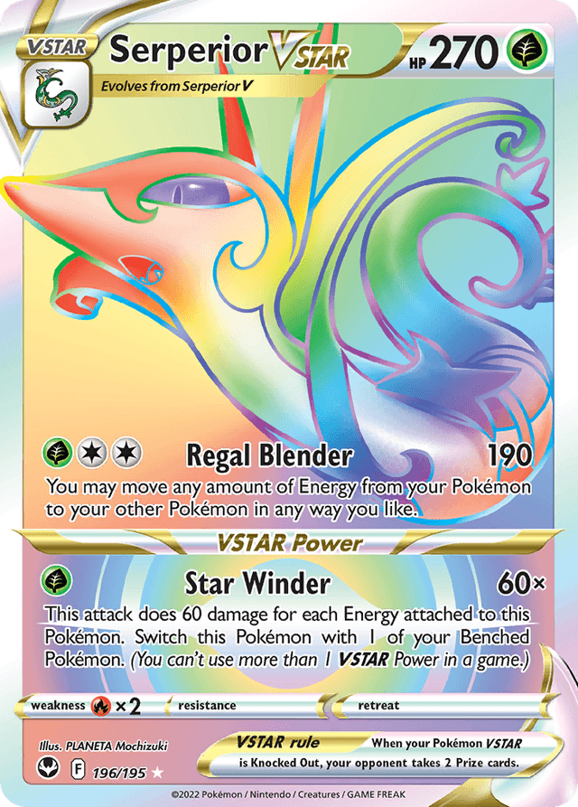 Carta Serperior VSTAR 196/195 do set Silver Tempest — Pokémon TCG | Bynx