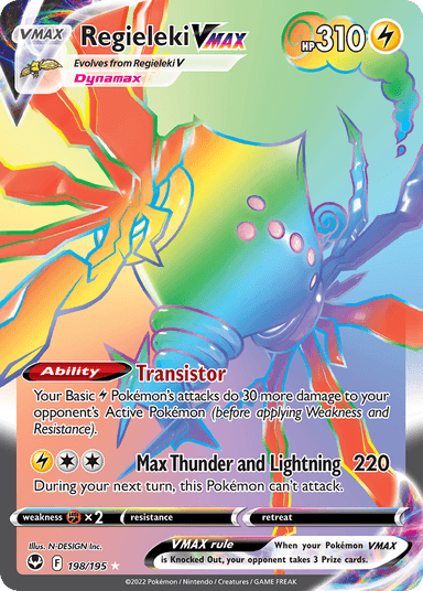 Carta Regieleki VMAX 198/195 do set Silver Tempest — Pokémon TCG | Bynx
