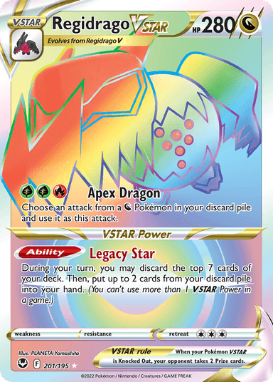 Carta Regidrago VSTAR 201/195 do set Silver Tempest — Pokémon TCG | Bynx