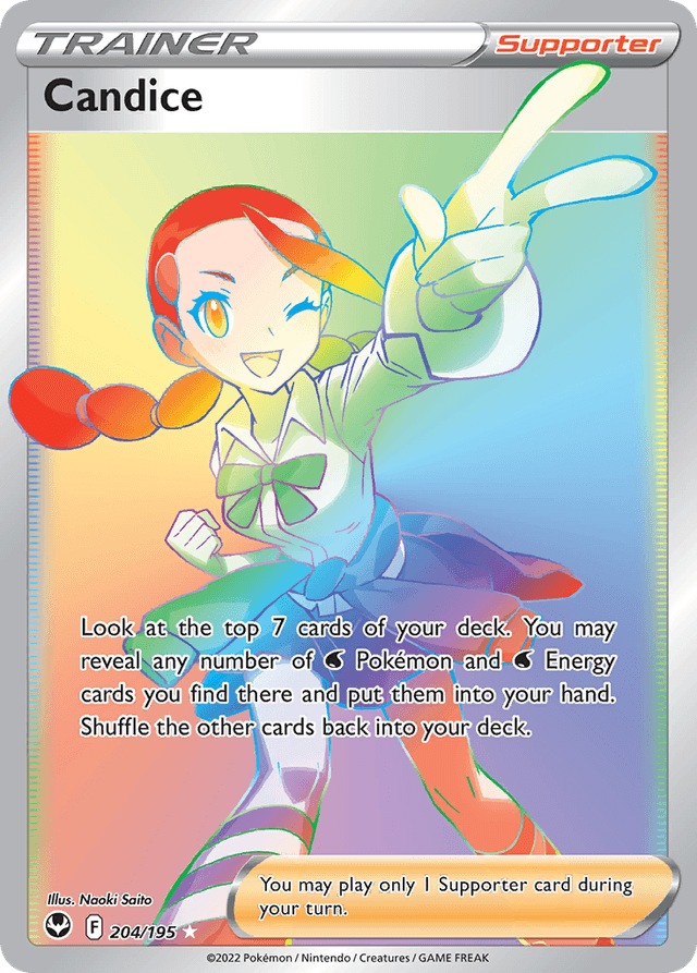 Carta Candice 204/195 do set Silver Tempest — Pokémon TCG | Bynx