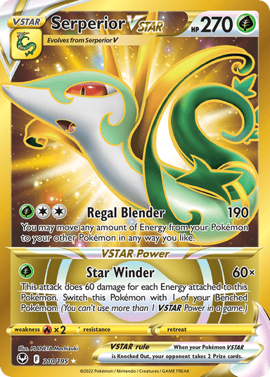 Carta Serperior VSTAR 210/195 do set Silver Tempest — Pokémon TCG | Bynx