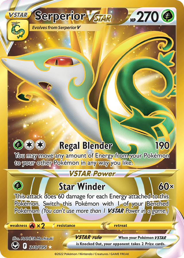 Carta Serperior VSTAR 210/195 do set Silver Tempest — Pokémon TCG | Bynx
