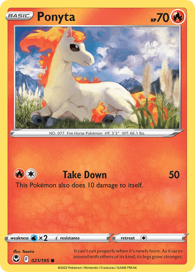 Carta Ponyta 21/195 do set Silver Tempest — Pokémon TCG | Bynx
