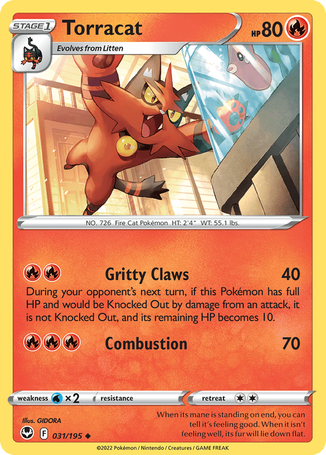 Carta Torracat 31/195 do set Silver Tempest — Pokémon TCG | Bynx