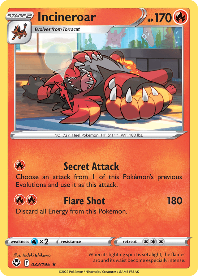 Carta Incineroar 32/195 do set Silver Tempest — Pokémon TCG | Bynx