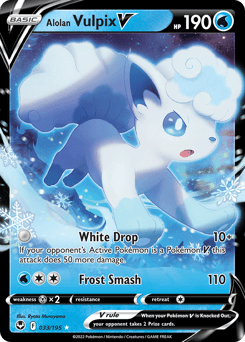 Alolan Vulpix V 33 — Silver Tempest
