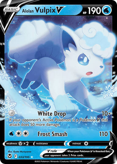 Carta Alolan Vulpix V 33/195 do set Silver Tempest — Pokémon TCG | Bynx