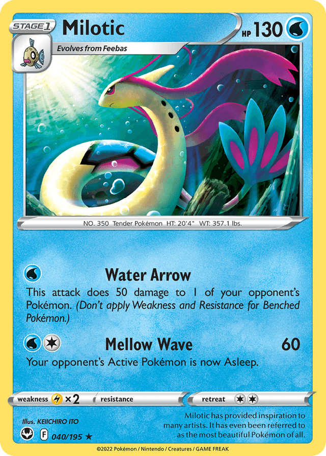 Carta Milotic 40/195 do set Silver Tempest — Pokémon TCG | Bynx