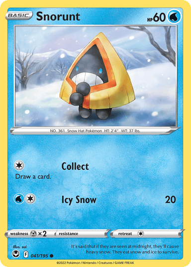 Carta Snorunt 41/195 do set Silver Tempest — Pokémon TCG | Bynx