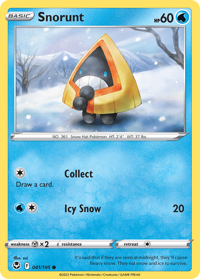 Carta Snorunt 41/195 do set Silver Tempest — Pokémon TCG | Bynx