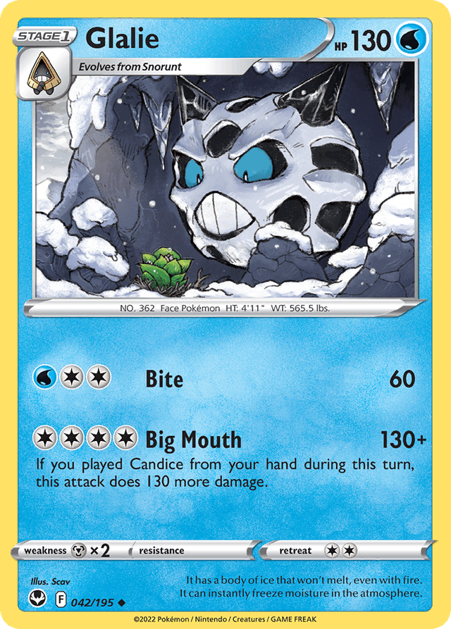 Carta Glalie 42/195 do set Silver Tempest — Pokémon TCG | Bynx