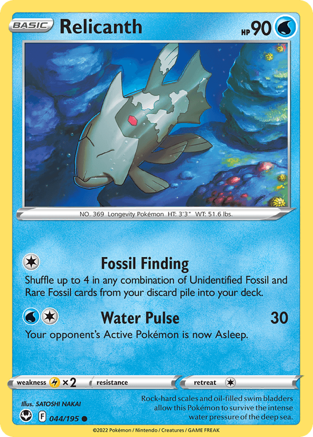 Carta Relicanth 44/195 do set Silver Tempest — Pokémon TCG | Bynx