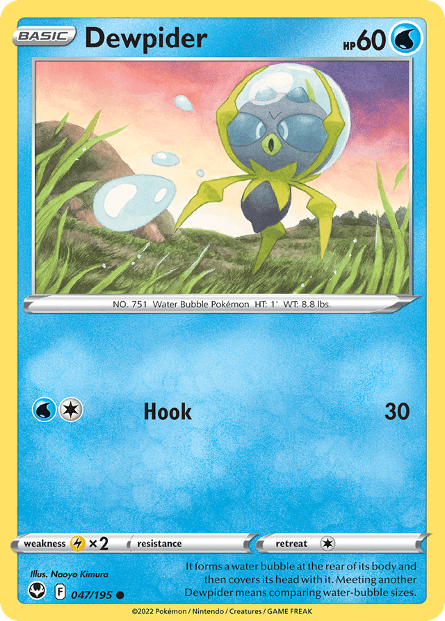 Carta Dewpider 47/195 do set Silver Tempest — Pokémon TCG | Bynx